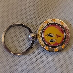 Vintage Looney tunes Tweety bird keychain